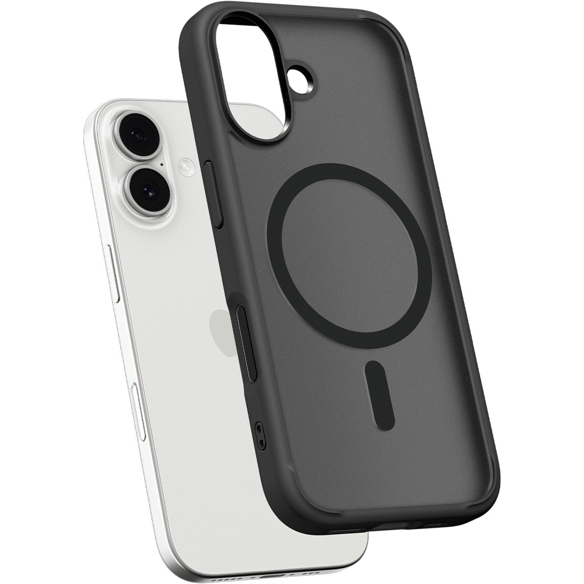 Handyhülle für iPhone 17, Spigen Ultra Hybrid Mag mit MagSafe, Durchscheinend-Schwarz