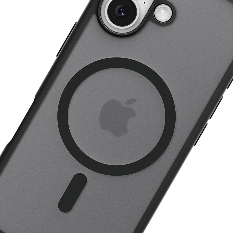 Handyhülle für iPhone 17, Spigen Ultra Hybrid Mag mit MagSafe, Durchscheinend-Schwarz