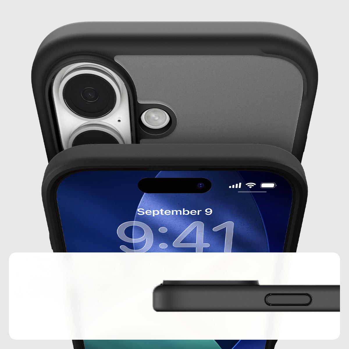 Handyhülle für iPhone 17, Spigen Ultra Hybrid Mag mit MagSafe, Durchscheinend-Schwarz