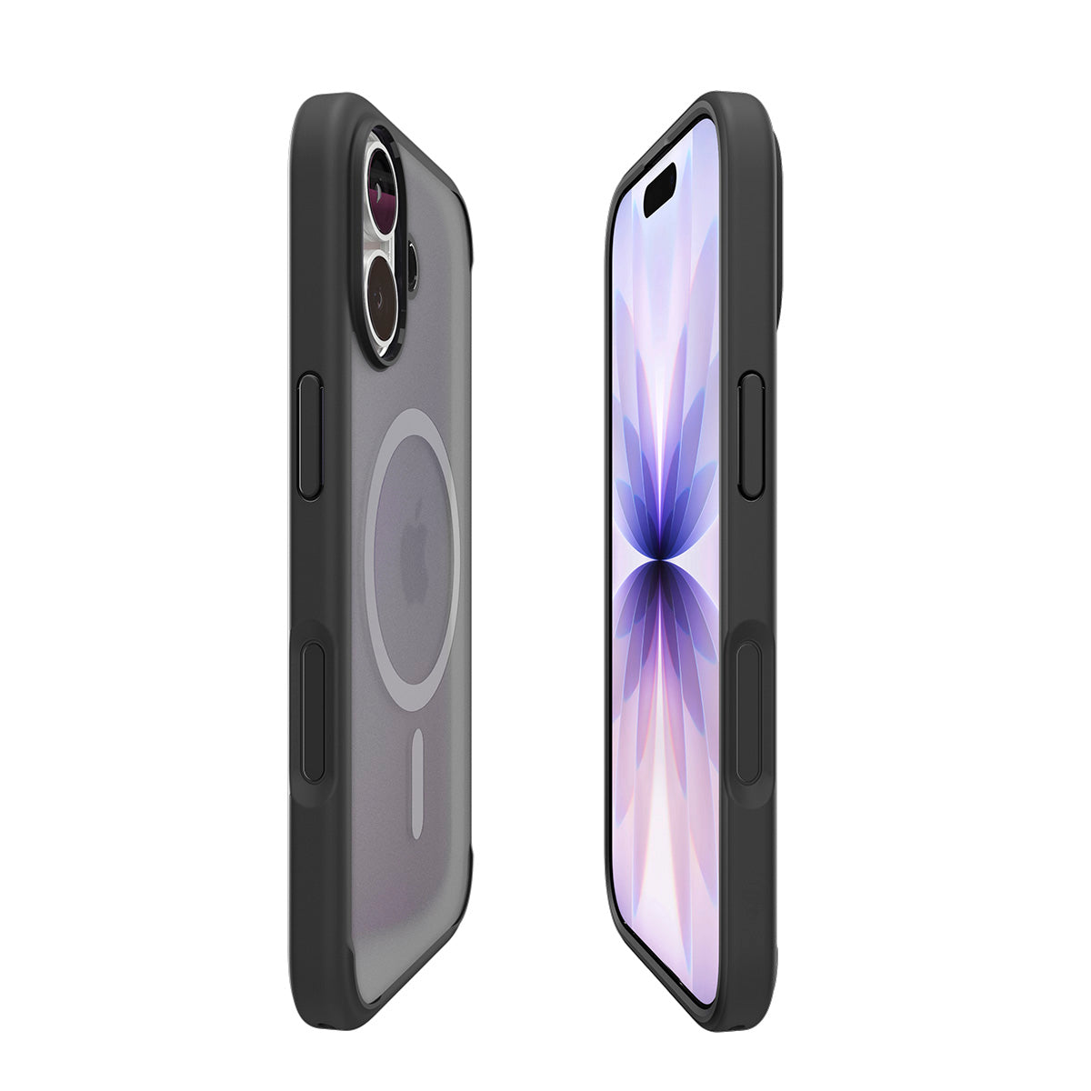 Handyhülle für iPhone 17, Spigen Ultra Hybrid Mag mit MagSafe, Durchscheinend-Schwarz