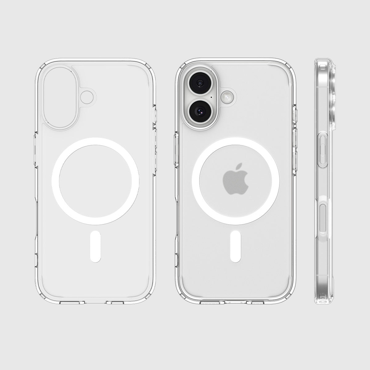Handyhülle für iPhone 17, Spigen Ultra Hybrid Mag mit MagSafe, Durchscheinend-Weiß