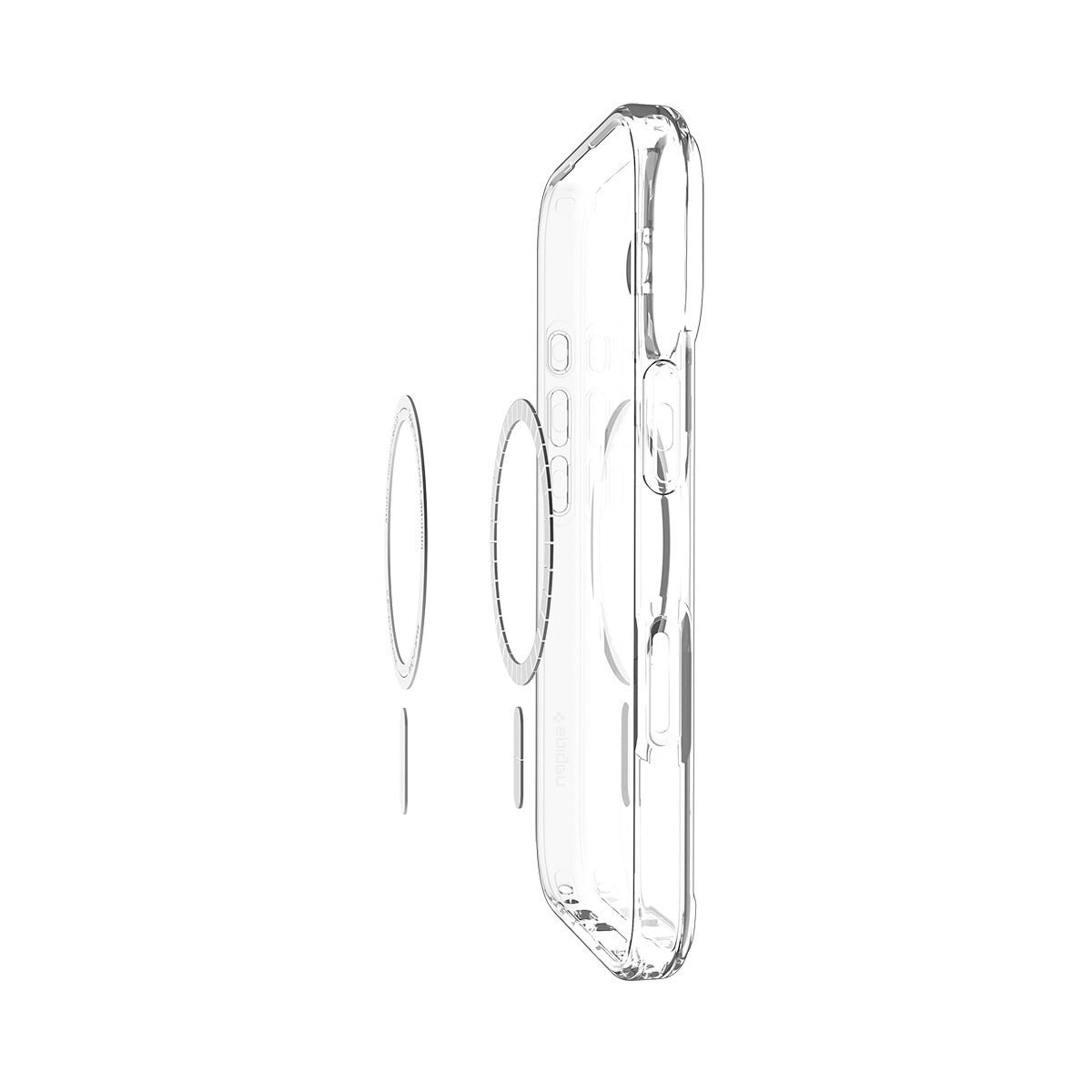 Handyhülle für iPhone 17, Spigen Ultra Hybrid Mag mit MagSafe, Durchscheinend-Weiß