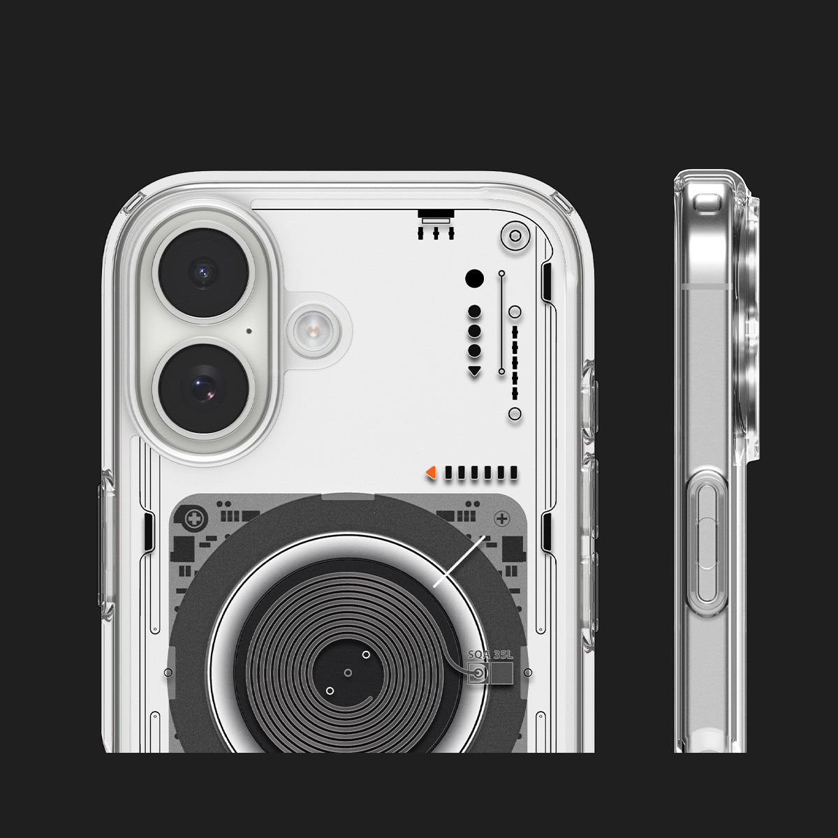 Handyhülle für iPhone 17, Spigen Ultra Hybrid Mag mit MagSafe, Transparent-Gemustert (Neo One)