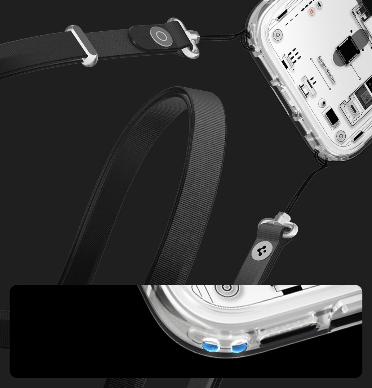 Handyhülle für iPhone 17, Spigen Ultra Hybrid Mag mit MagSafe, Transparent-Gemustert (Neo One)