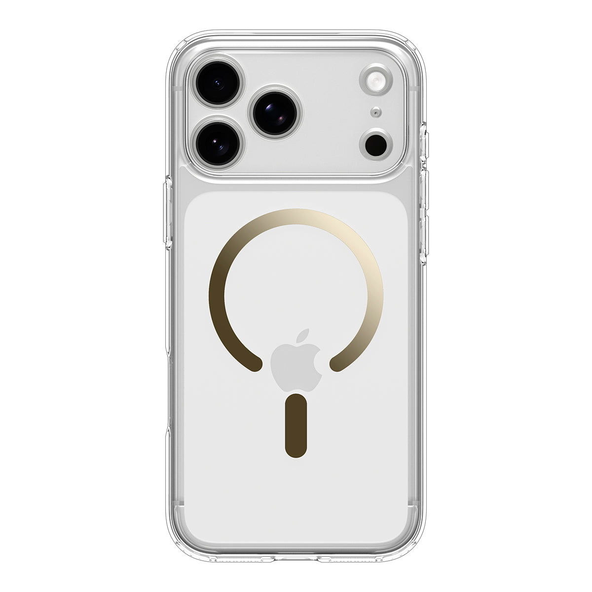 Handyhülle für iPhone 17 Pro, Spigen Ultra Hybrid Mag mit MagSafe, Transparent-Golden