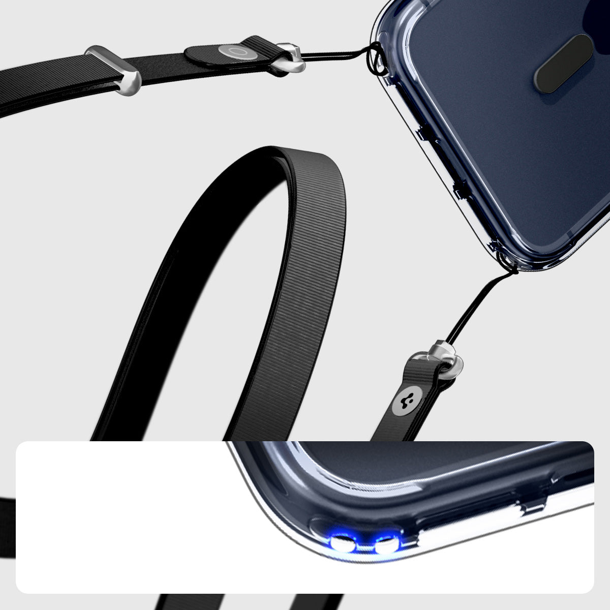 Handyhülle für iPhone 17 Pro, Spigen Ultra Hybrid Mag mit MagSafe, Transparent-Grau