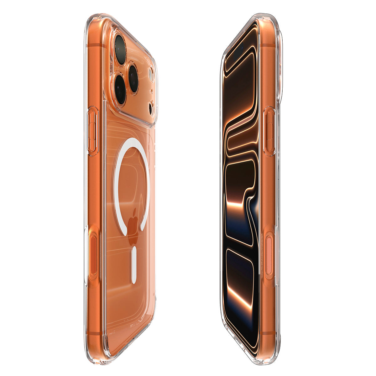 Handyhülle für iPhone 17 Pro, Spigen Ultra Hybrid Mag mit MagSafe, Transparent-Weiß