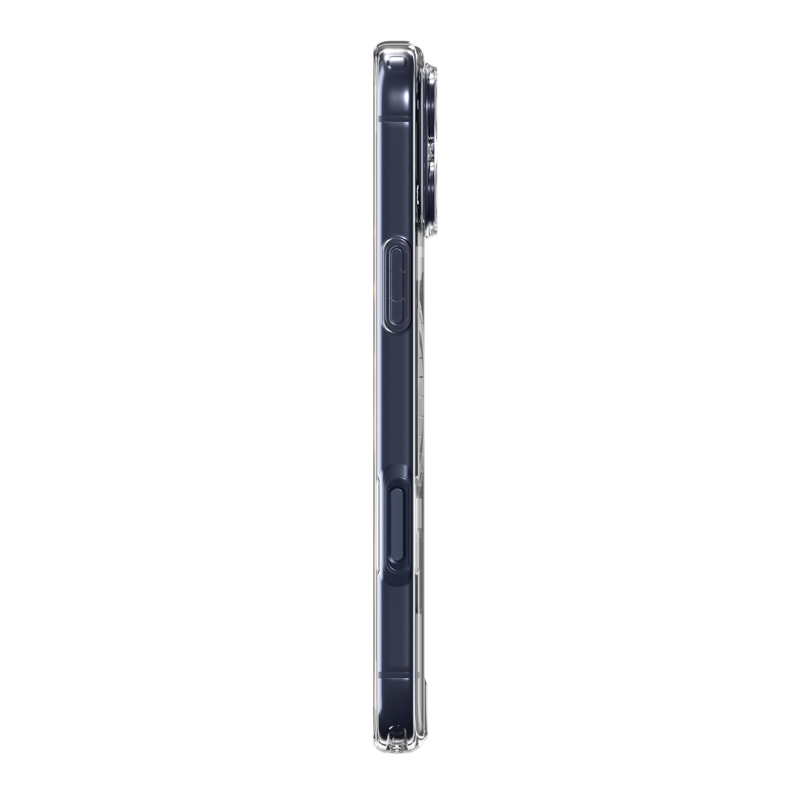 Handyhülle für iPhone 17 Pro, Spigen Ultra Hybrid Mag mit MagSafe, Transparent-Dunkelblau