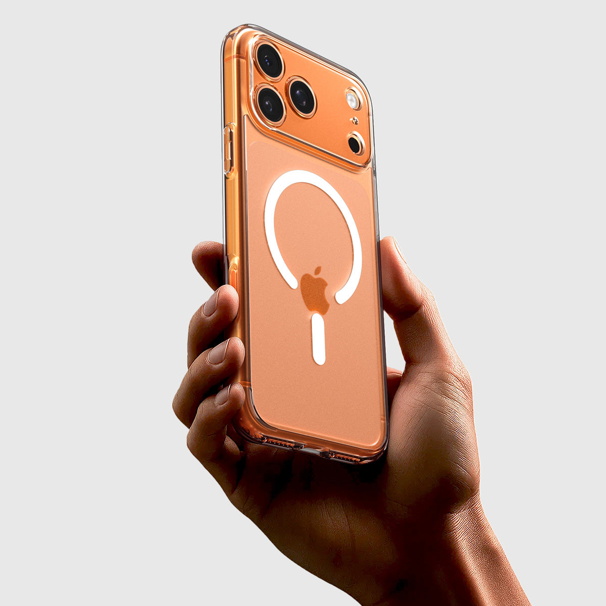 Handyhülle für iPhone 17 Pro, Spigen Ultra Hybrid Mag mit MagSafe, Durchscheinend-Weiß