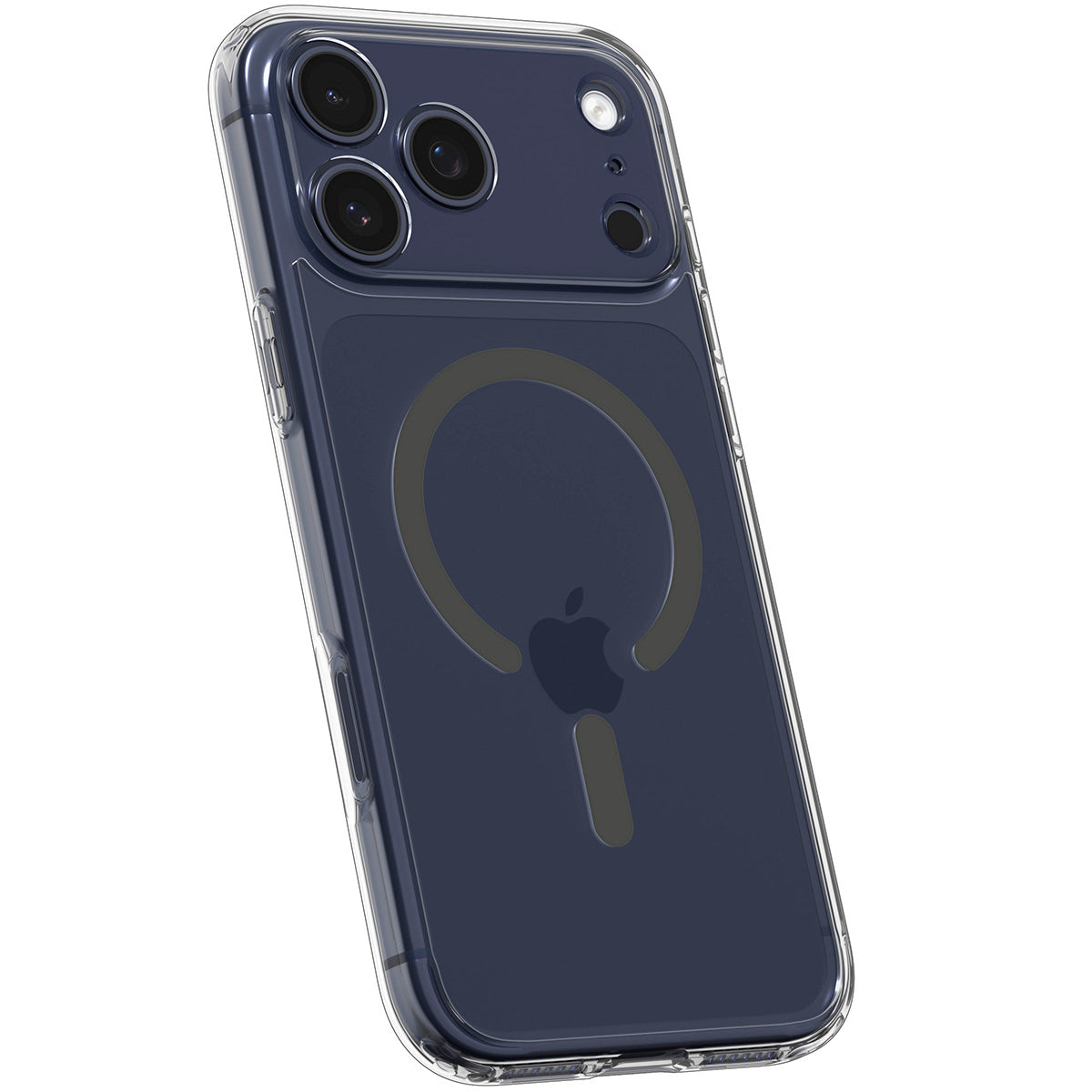 Handyhülle für iPhone 17 Pro Max, Spigen Ultra Hybrid Mag mit MagSafe, Transparent-Grau