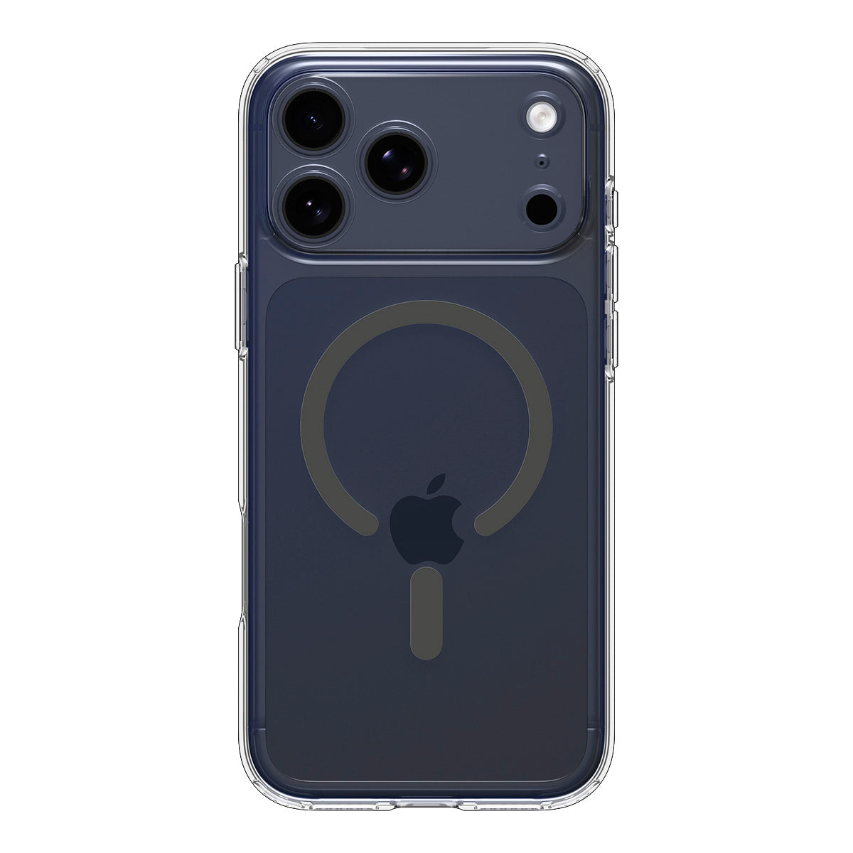 Handyhülle für iPhone 17 Pro Max, Spigen Ultra Hybrid Mag mit MagSafe, Transparent-Grau