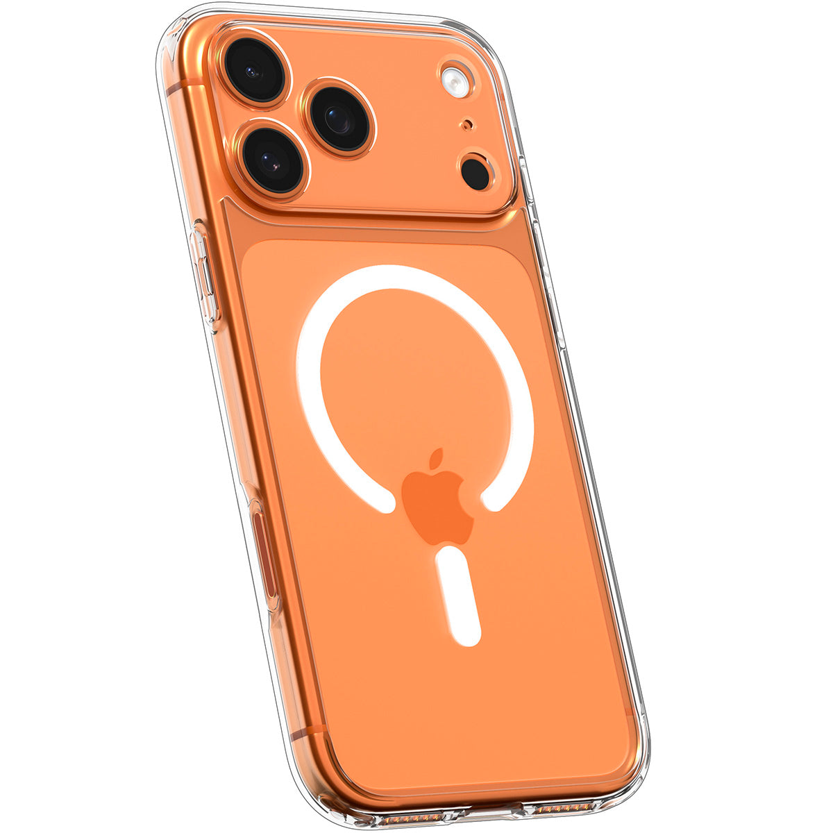 Handyhülle für iPhone 17 Pro Max, Spigen Ultra Hybrid Mag mit MagSafe, Transparent-Weiß
