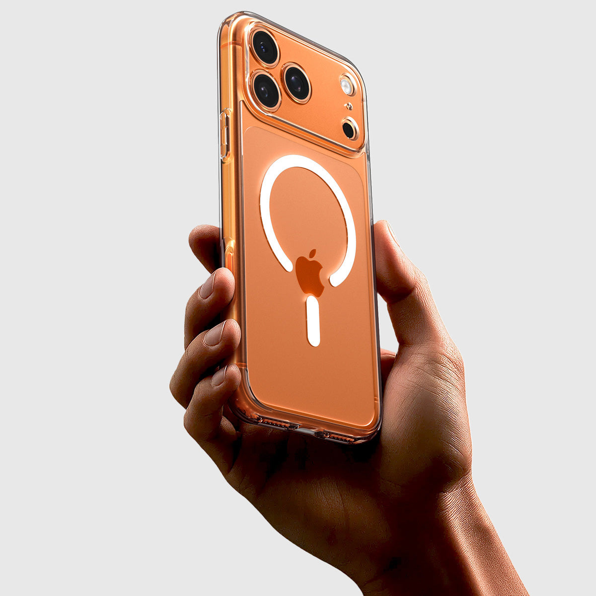 Handyhülle für iPhone 17 Pro Max, Spigen Ultra Hybrid Mag mit MagSafe, Transparent-Weiß