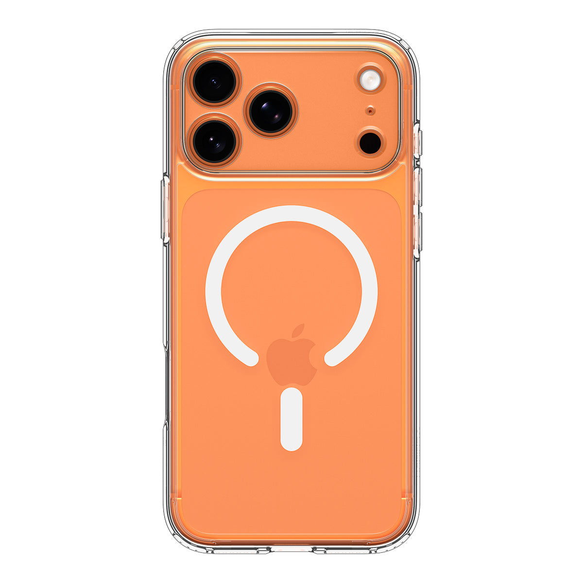 Handyhülle für iPhone 17 Pro Max, Spigen Ultra Hybrid Mag mit MagSafe, Transparent-Weiß