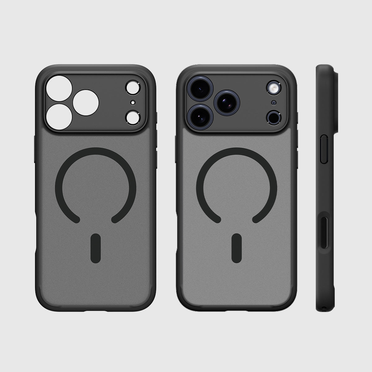 Handyhülle für iPhone 17 Pro Max, Spigen Ultra Hybrid Mag mit MagSafe, Durchscheinend-Schwarz