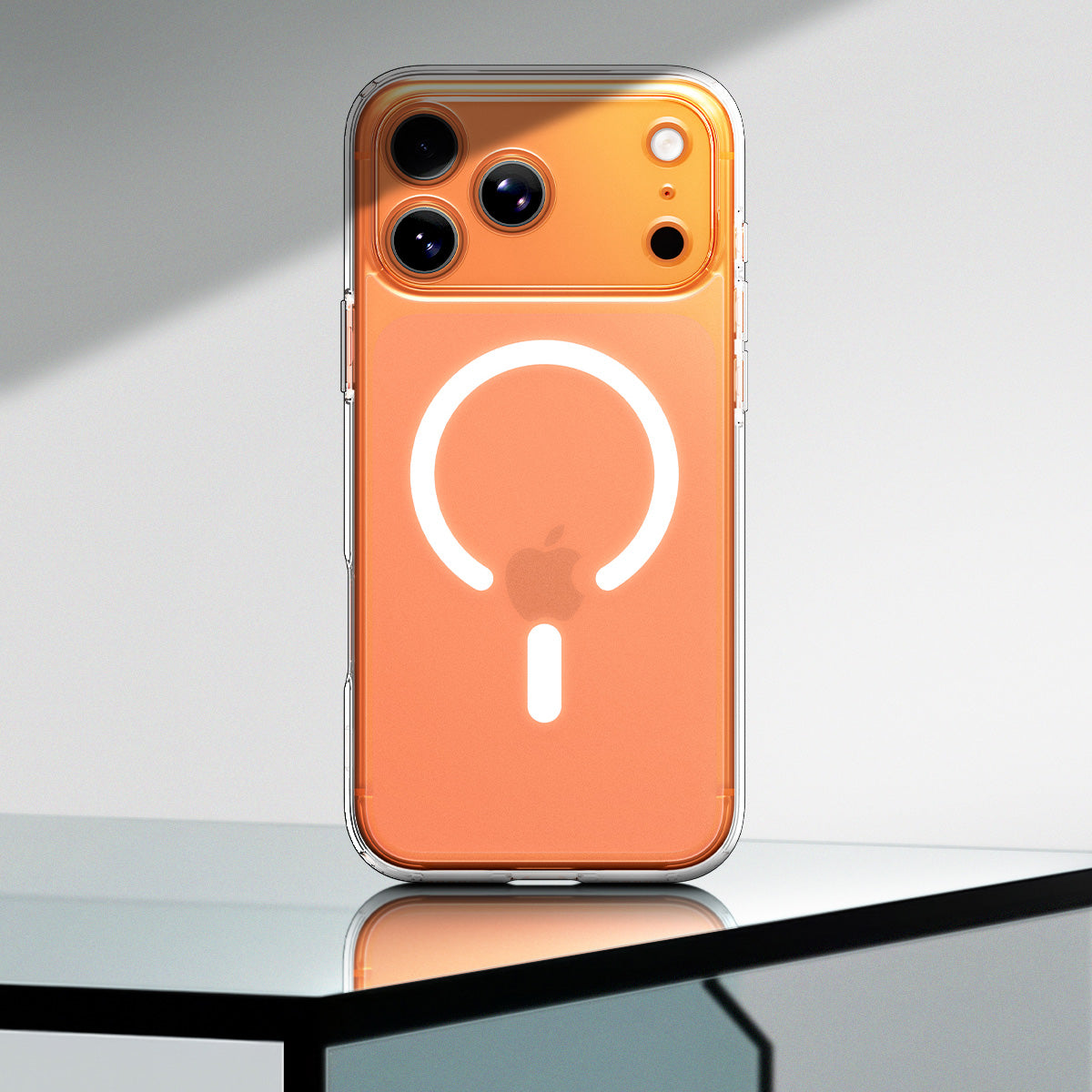Handyhülle für iPhone 17 Pro Max, Spigen Ultra Hybrid Mag mit MagSafe, Durchscheinend-Weiß