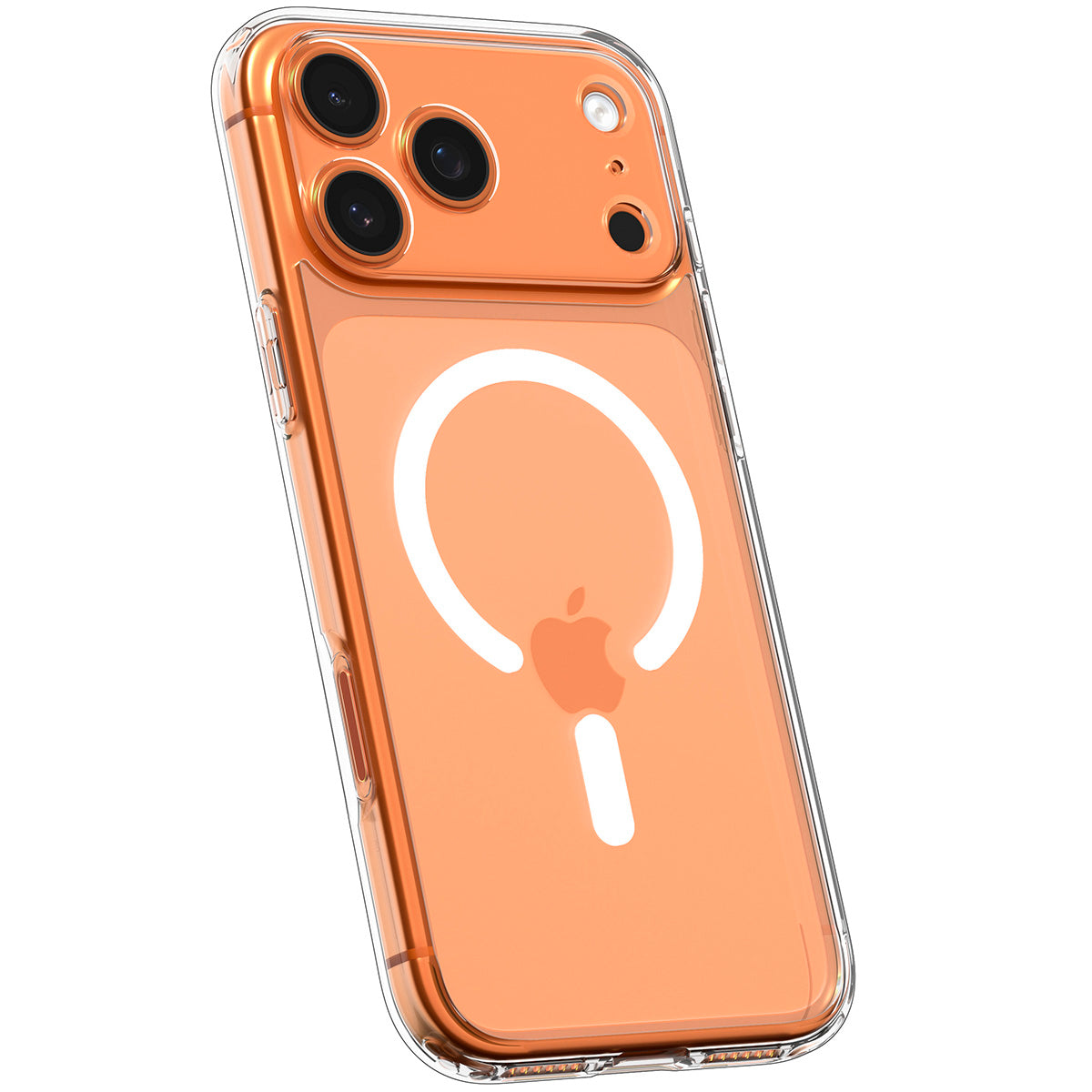 Handyhülle für iPhone 17 Pro Max, Spigen Ultra Hybrid Mag mit MagSafe, Durchscheinend-Weiß