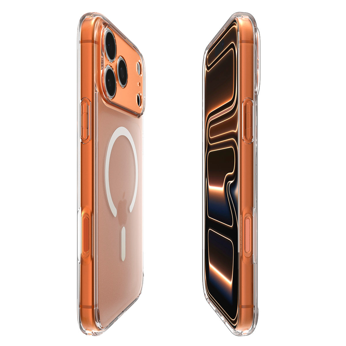 Handyhülle für iPhone 17 Pro Max, Spigen Ultra Hybrid Mag mit MagSafe, Durchscheinend-Weiß