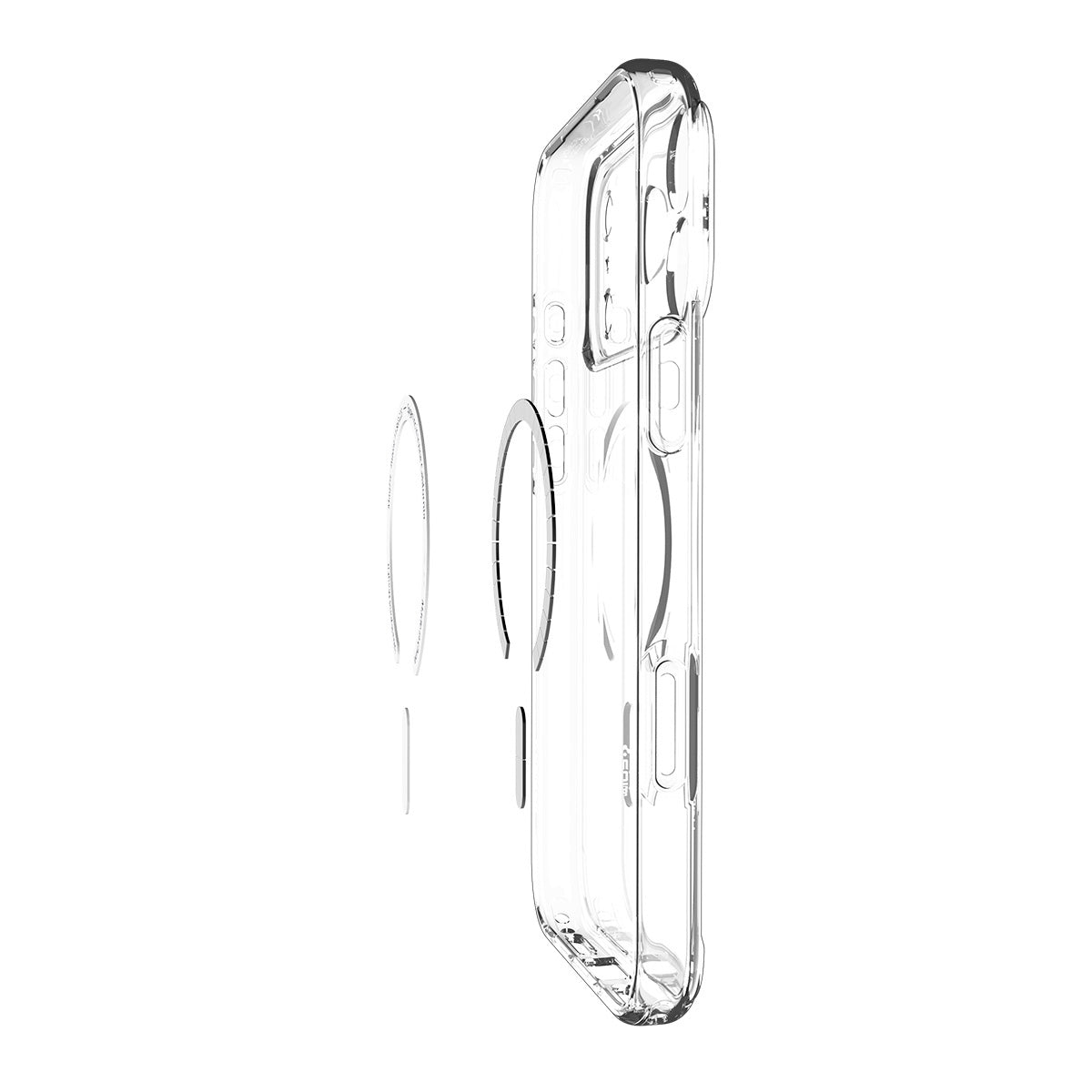 Handyhülle für iPhone 17 Pro Max, Spigen Ultra Hybrid Mag mit MagSafe, Durchscheinend-Weiß