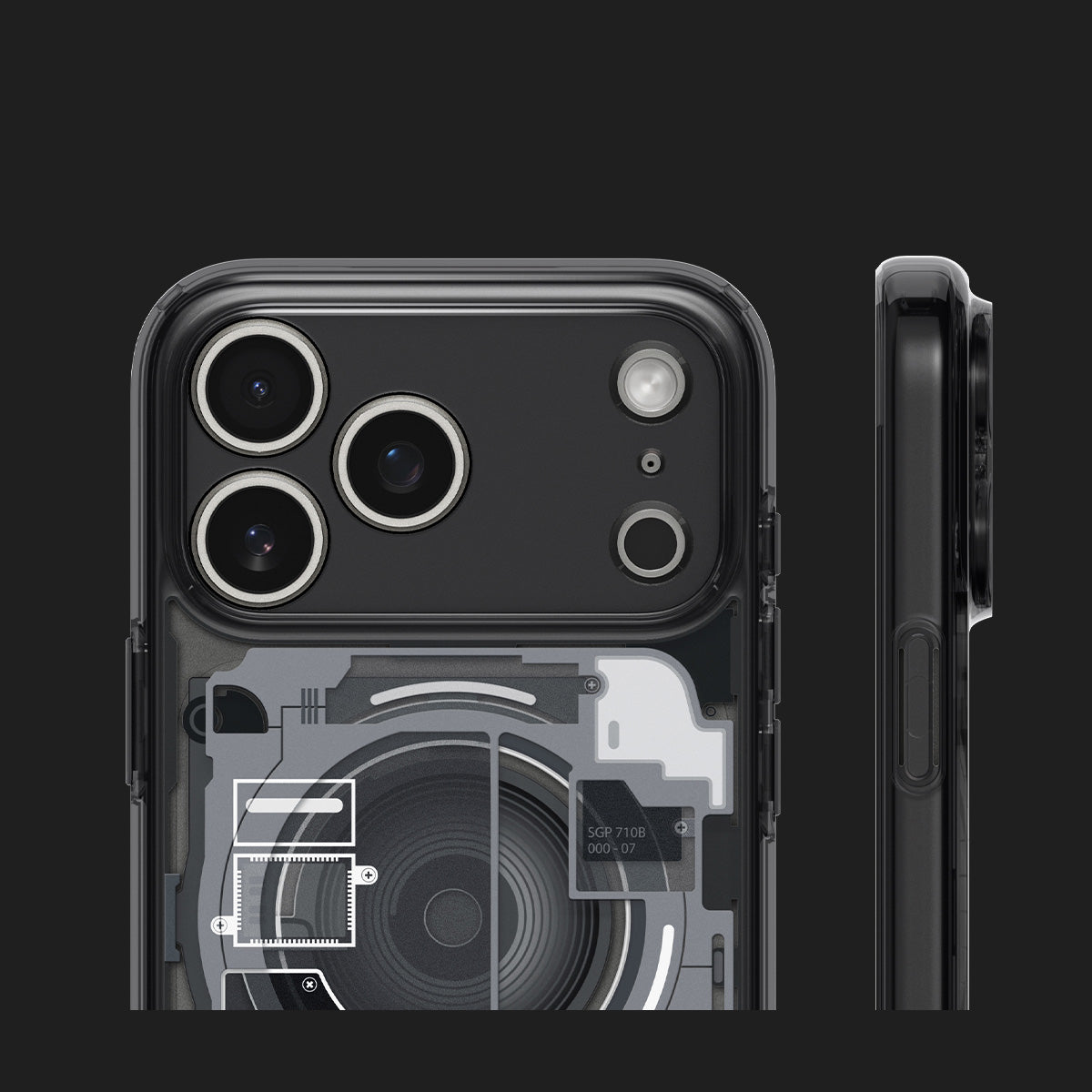 Handyhülle für iPhone 17 Pro Max, Spigen Ultra Hybrid Mag mit MagSafe, Rauchfarben-Grau (Zero One)