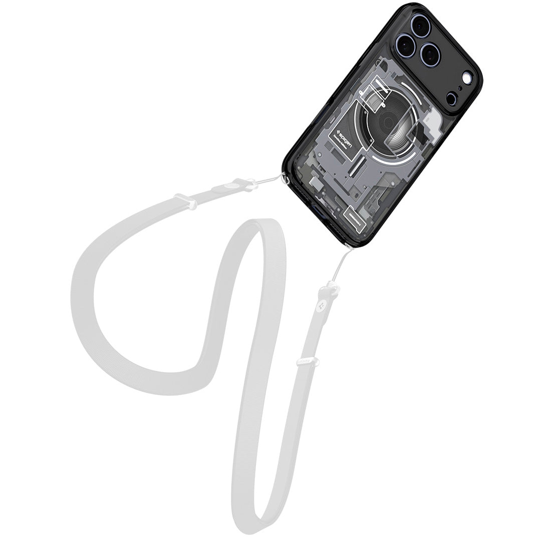 Handyhülle für iPhone 17 Pro Max, Spigen Ultra Hybrid Mag mit MagSafe, Rauchfarben-Grau (Zero One)