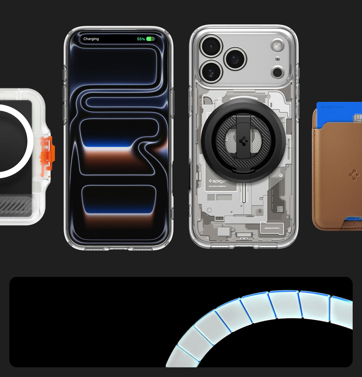 Handyhülle für iPhone 17 Pro Max, Spigen Ultra Hybrid Mag mit MagSafe, Beige-Transparent (Zero One)