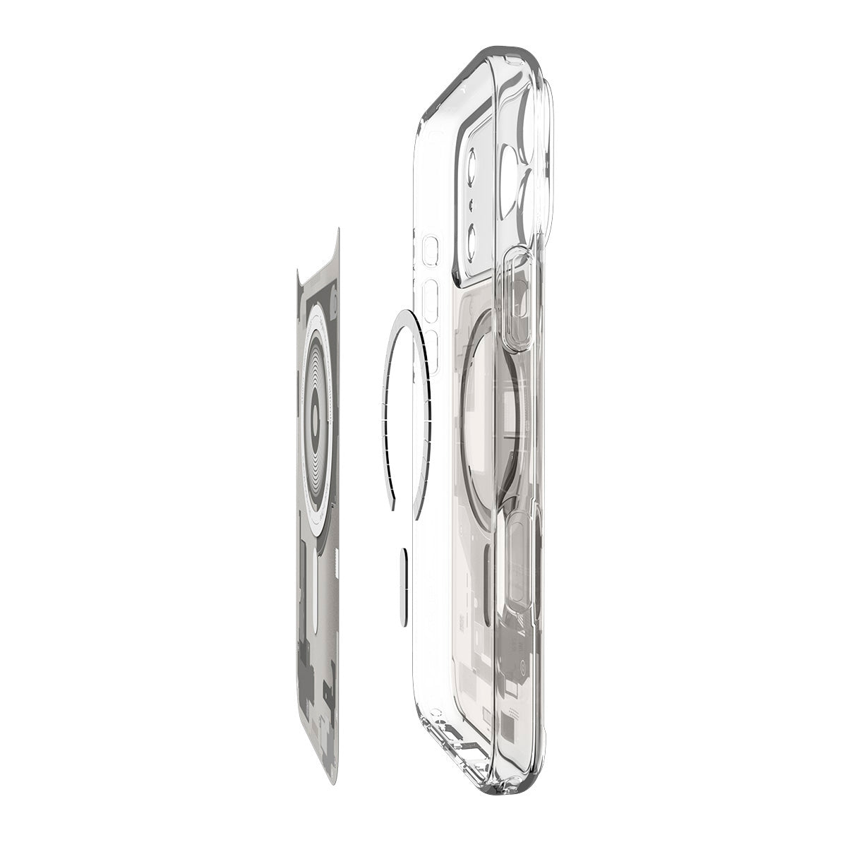 Handyhülle für iPhone 17 Pro Max, Spigen Ultra Hybrid Mag mit MagSafe, Beige-Transparent (Zero One)