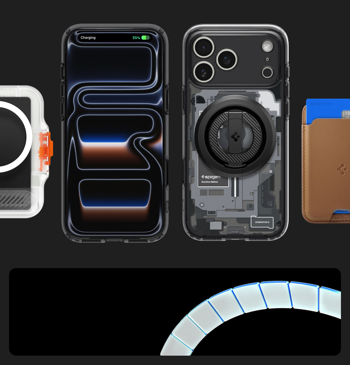 Handyhülle für iPhone 17 Pro, Spigen Ultra Hybrid Mag mit MagSafe, Rauchfarben-Grau (Zero One)