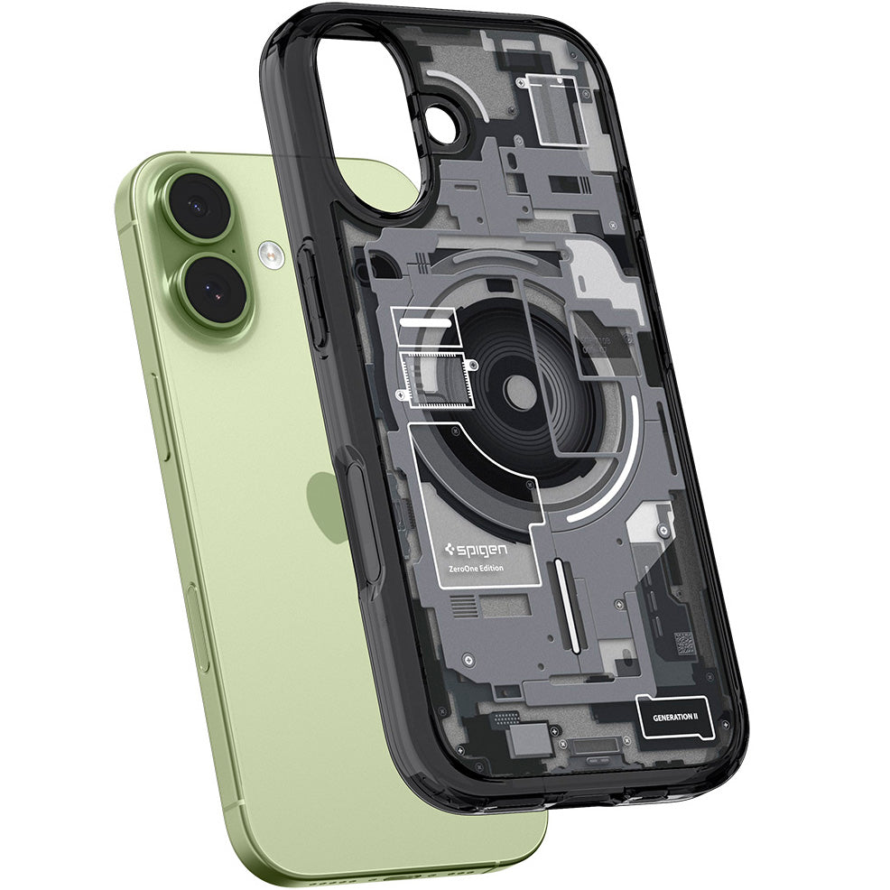 Handyhülle für iPhone 17, Spigen Ultra Hybrid Mag mit MagSafe, Rauchfarben-Grau (Zero One)