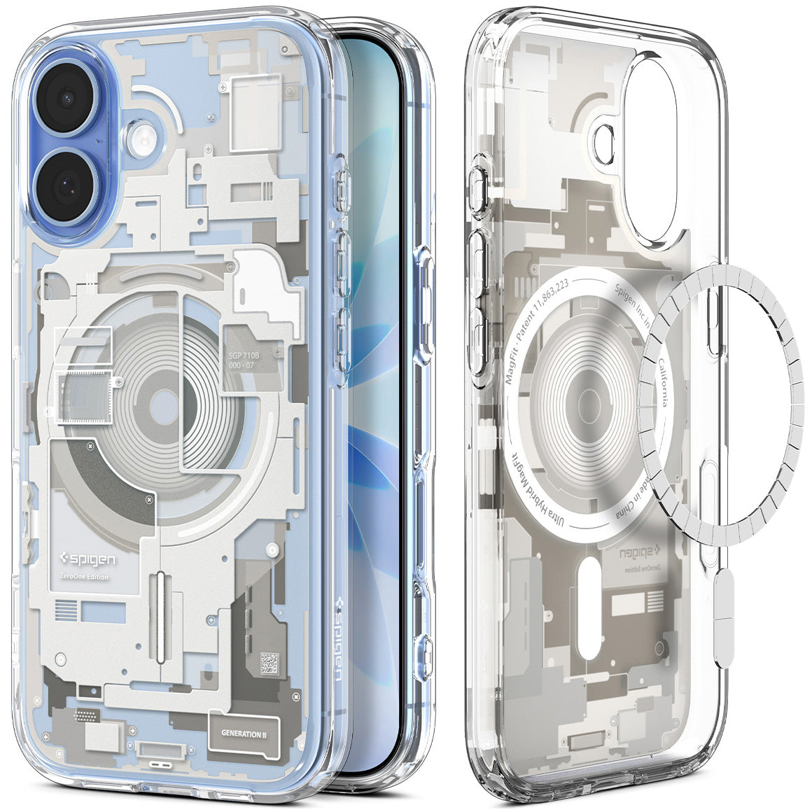 Handyhülle für iPhone 17, Spigen Ultra Hybrid Mag mit MagSafe, Beige-Transparent (Zero One)