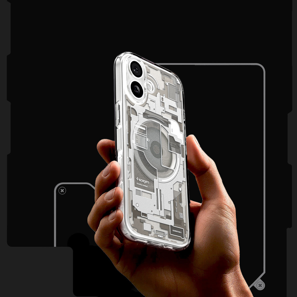 Handyhülle für iPhone 17, Spigen Ultra Hybrid Mag mit MagSafe, Beige-Transparent (Zero One)