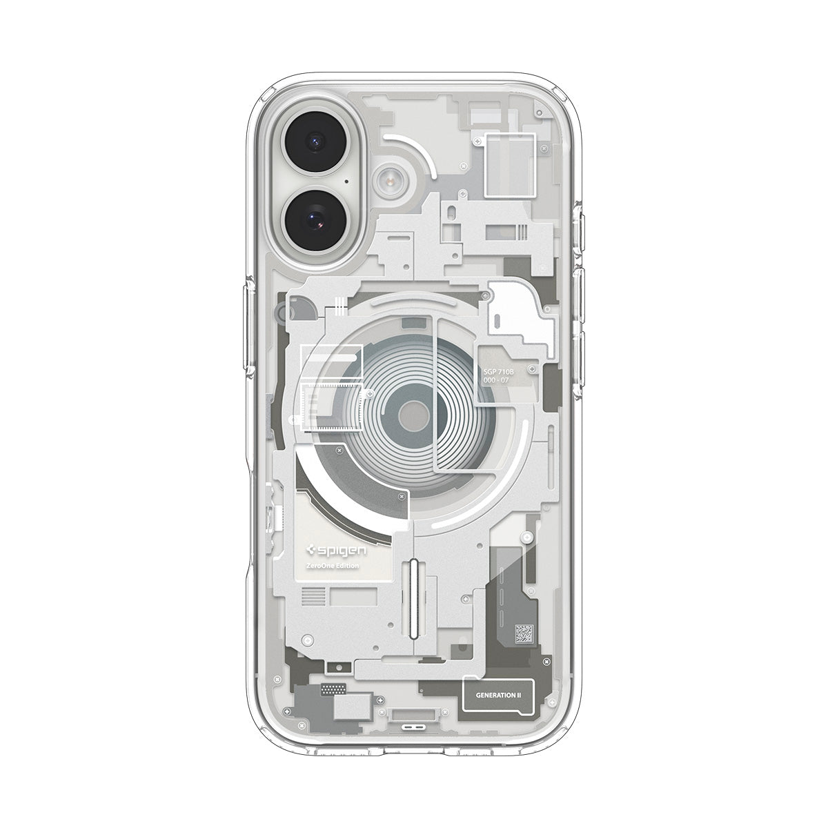 Handyhülle für iPhone 17, Spigen Ultra Hybrid Mag mit MagSafe, Beige-Transparent (Zero One)