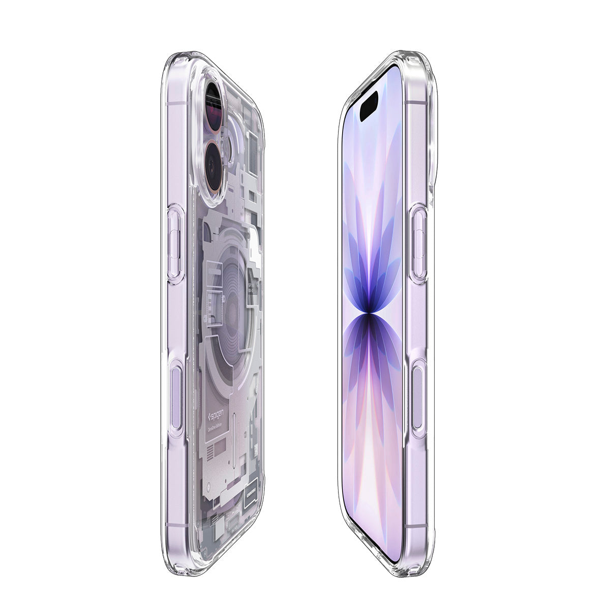 Handyhülle für iPhone 17, Spigen Ultra Hybrid Mag mit MagSafe, Weiß-Grau (Zero One)