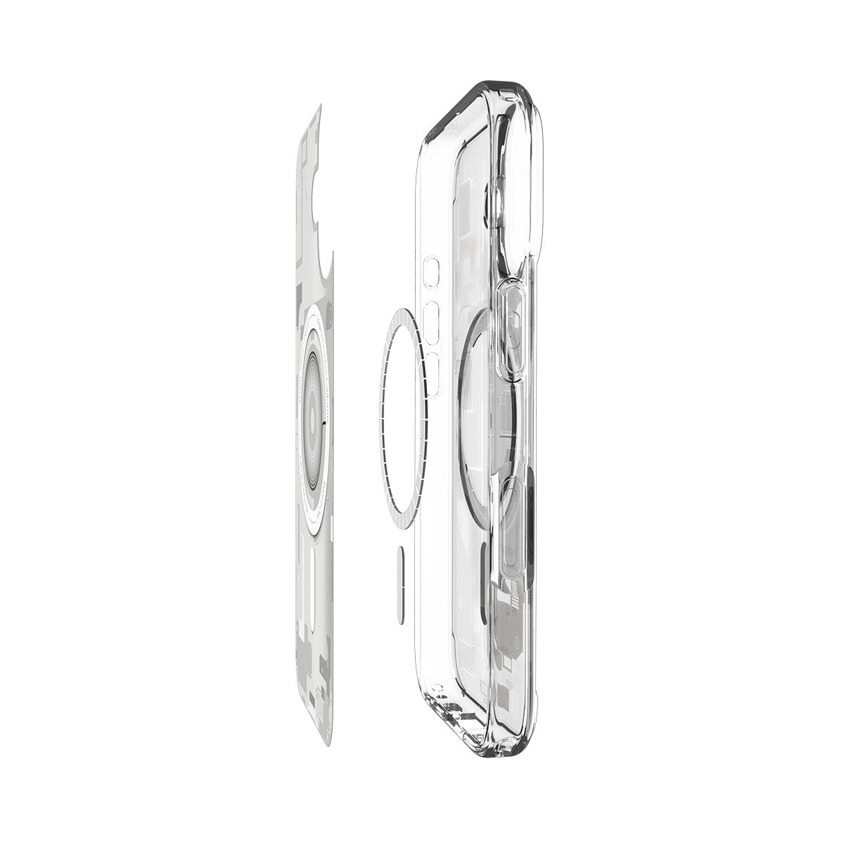 Handyhülle für iPhone 17, Spigen Ultra Hybrid Mag mit MagSafe, Weiß-Grau (Zero One)
