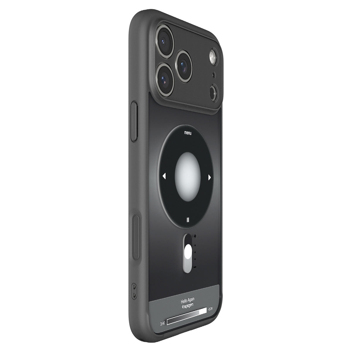 Handyhülle für iPhone 17 Pro, Spigen Ultra Hybrid Mag mit MagSafe, Grau-Schwarz (Classic)