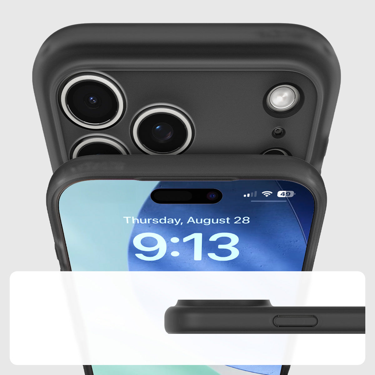 Handyhülle für iPhone 17 Pro, Spigen Ultra Hybrid Mag mit MagSafe, Grau-Schwarz (Classic)