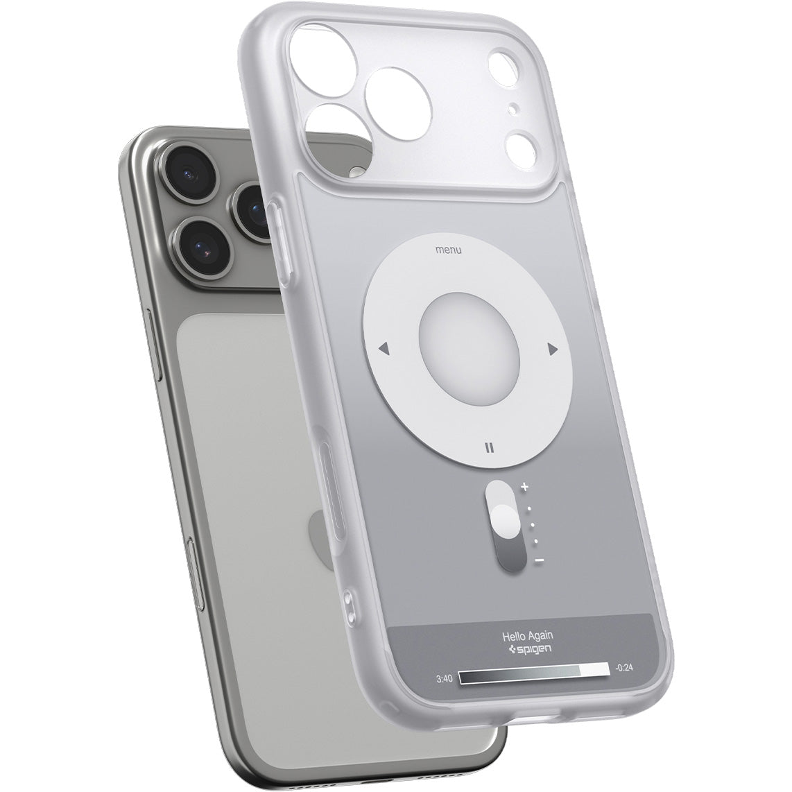 Handyhülle für iPhone 17 Pro Max, Spigen Ultra Hybrid Mag mit MagSafe, Grau-Weiß (Classic)