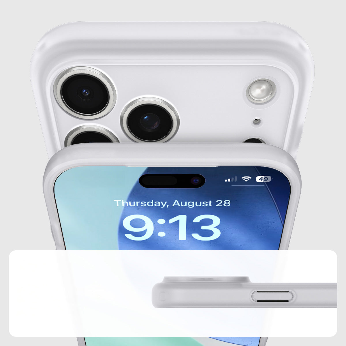 Handyhülle für iPhone 17 Pro Max, Spigen Ultra Hybrid Mag mit MagSafe, Grau-Weiß (Classic)
