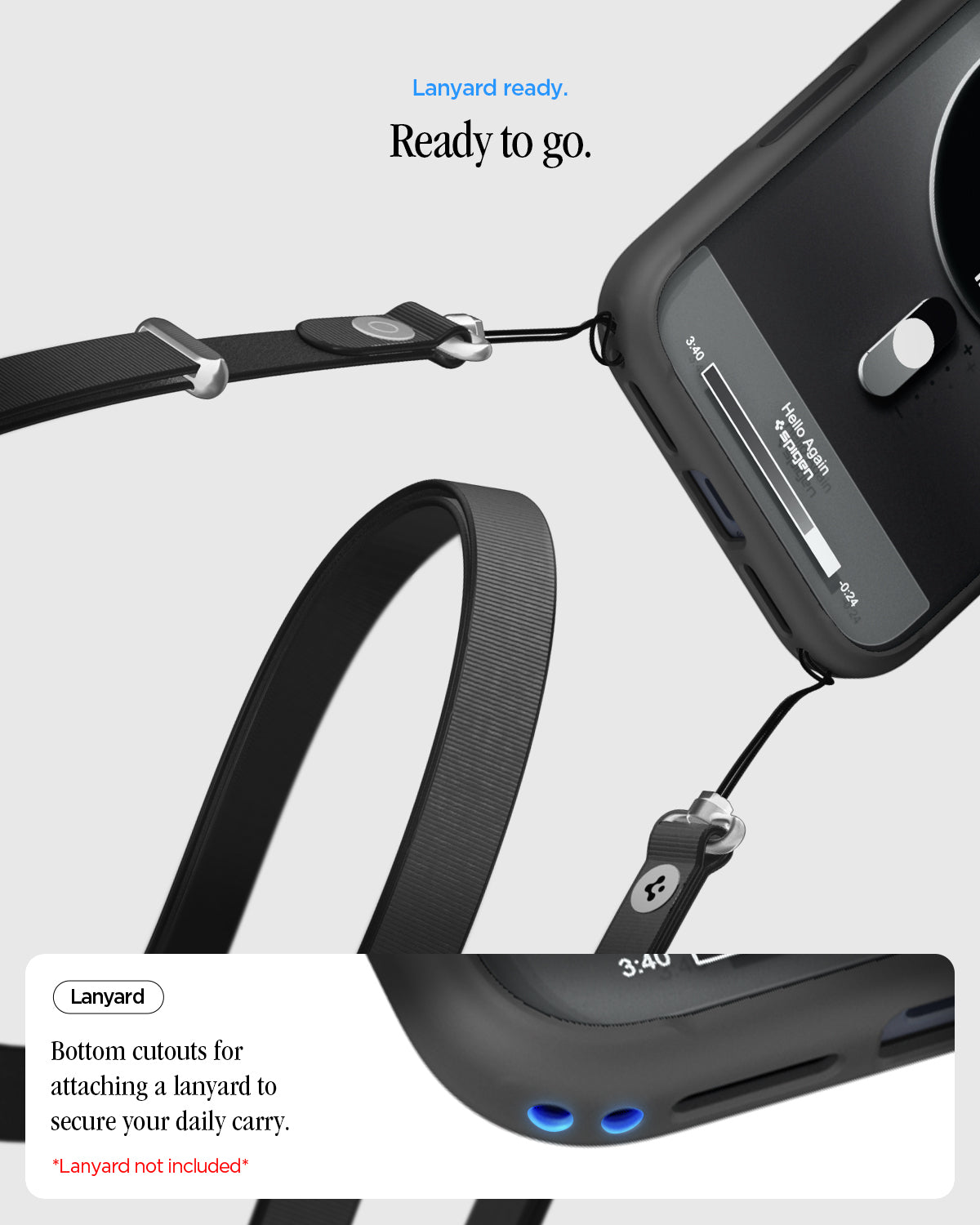Handyhülle für iPhone 18 Pro, Spigen Ultra Hybrid Mag mit MagSafe, Grau-Schwarz (Classic) (8/14)