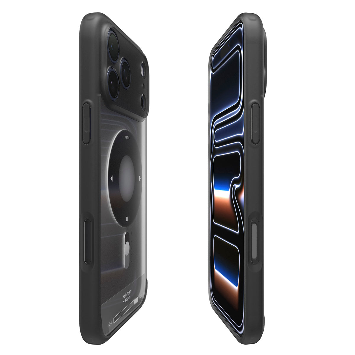 Handyhülle für iPhone 18 Pro, Spigen Ultra Hybrid Mag mit MagSafe, Grau-Schwarz (Classic) (10/14)