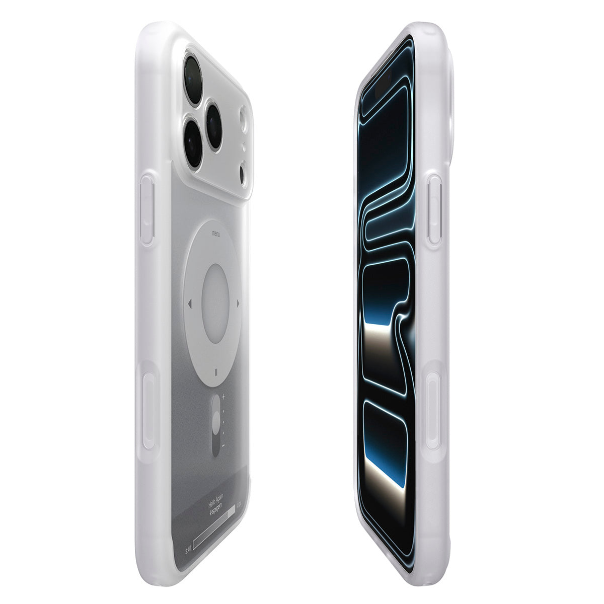 Handyhülle für iPhone 18 Pro, Spigen Ultra Hybrid Mag mit MagSafe, Grau-Weiß (Classic) (10/14)