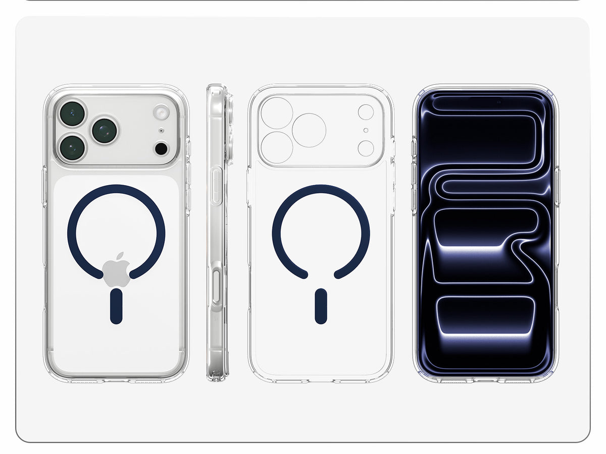 Handyhülle für iPhone 18 Pro, Spigen Ultra Hybrid Mag mit MagSafe, Transparent-Dunkelblau (5/16)