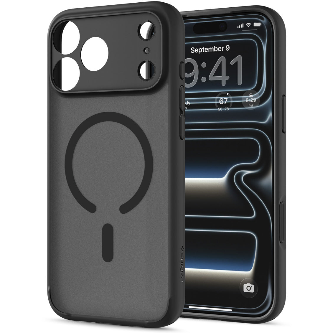 Handyhülle für iPhone 18 Pro, Spigen Ultra Hybrid Mag mit MagSafe, Durchscheinend-Schwarz (8/16)