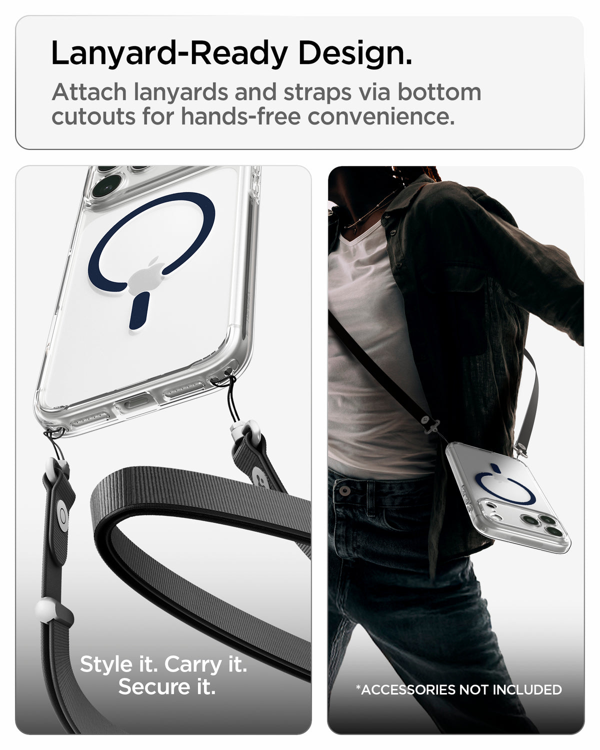 Handyhülle für iPhone 18 Pro Max, Spigen Ultra Hybrid Mag mit MagSafe, Transparent-Dunkelblau (16/16)