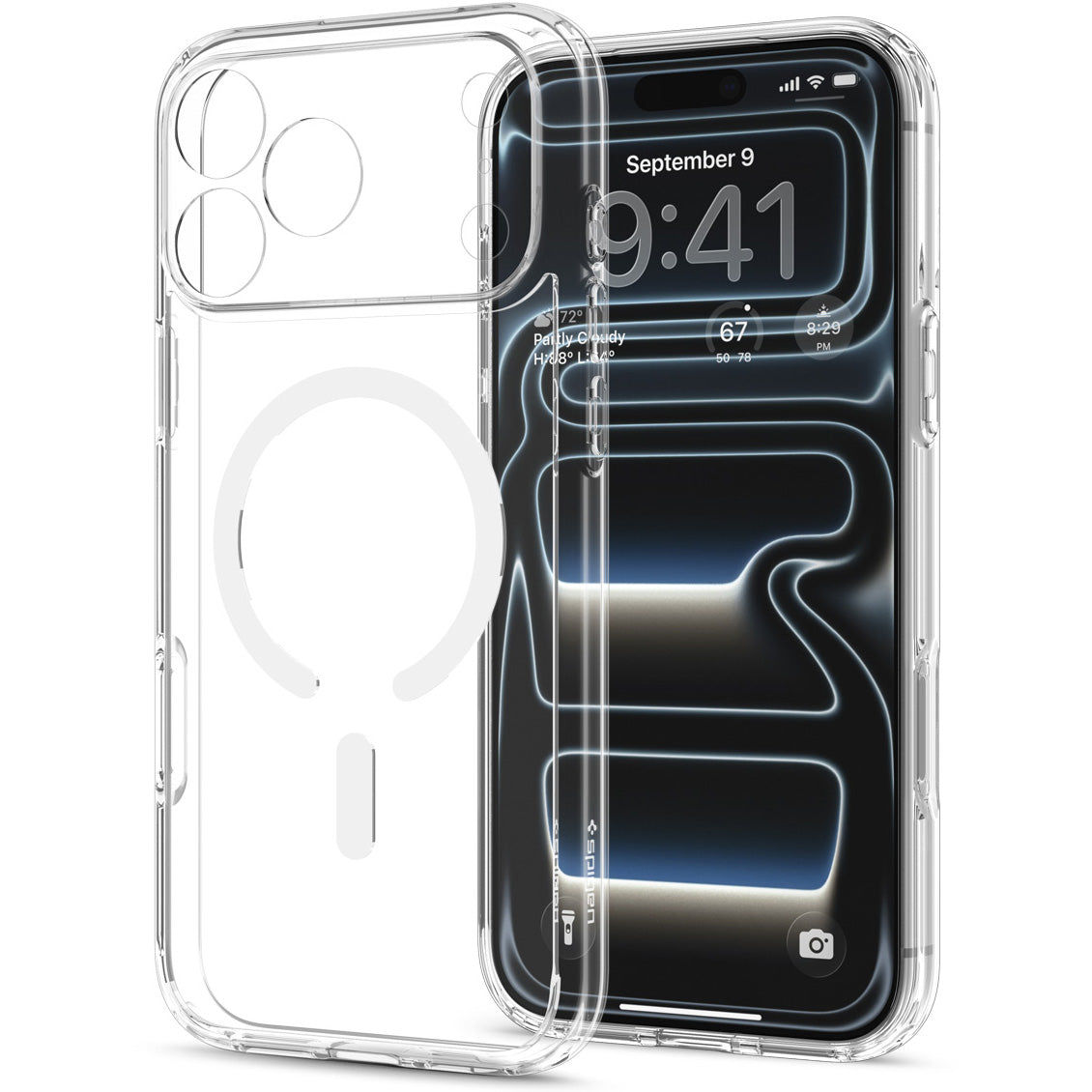 Handyhülle für iPhone 18 Pro Max, Spigen Ultra Hybrid Mag mit MagSafe, Transparent-Weiß (8/16)