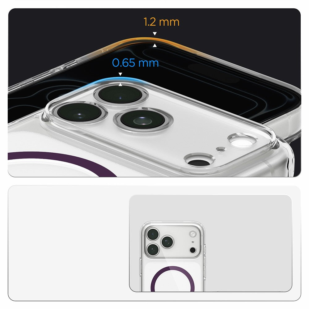 Handyhülle für iPhone 18 Pro Max / 17 Pro Max, Spigen Ultra Hybrid Mag mit MagSafe, Transparent-Violett (2/16)