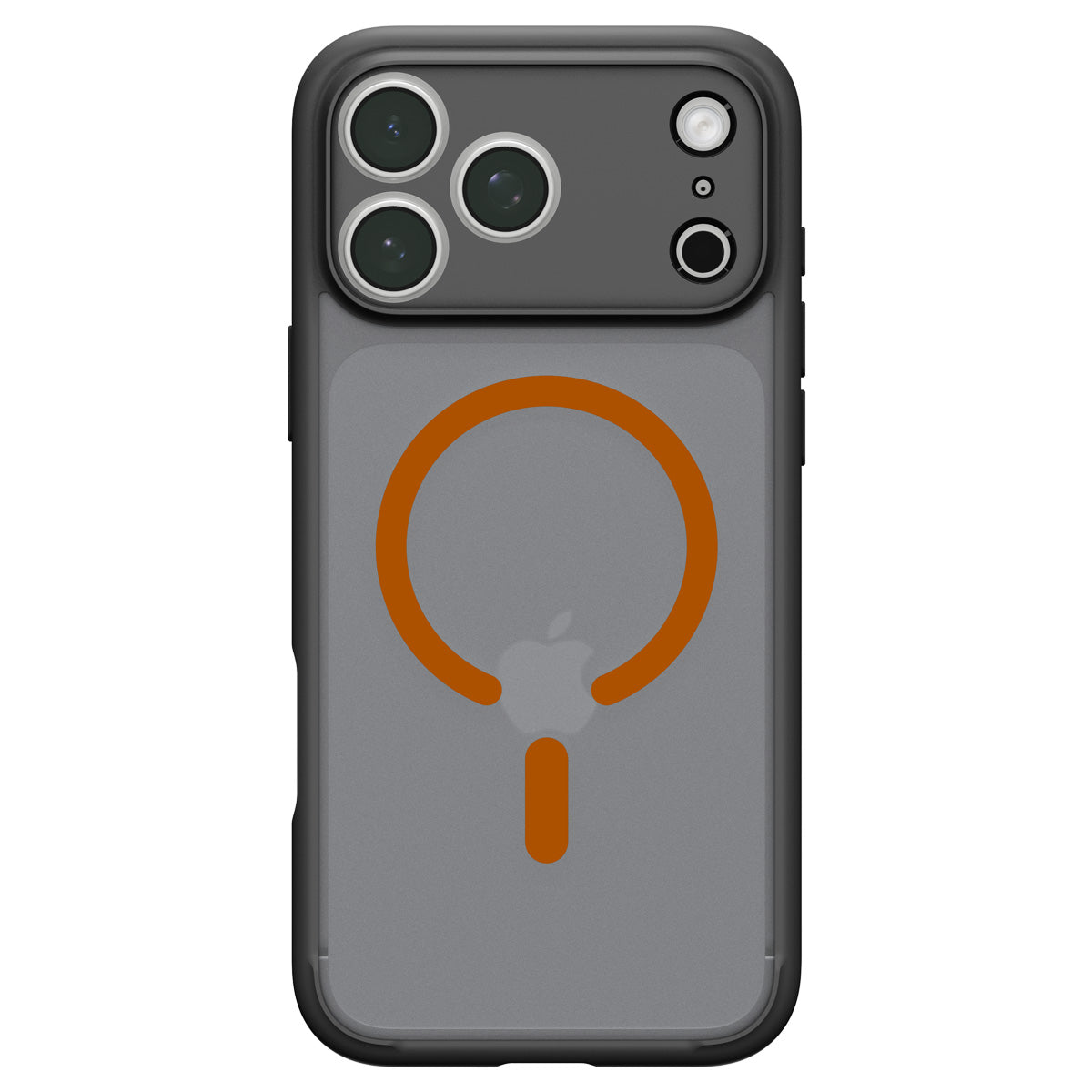Handyhülle für iPhone 18 Pro Max, Spigen Ultra Hybrid Mag mit MagSafe, Durchscheinend-Schwarz-Orange (11/16)