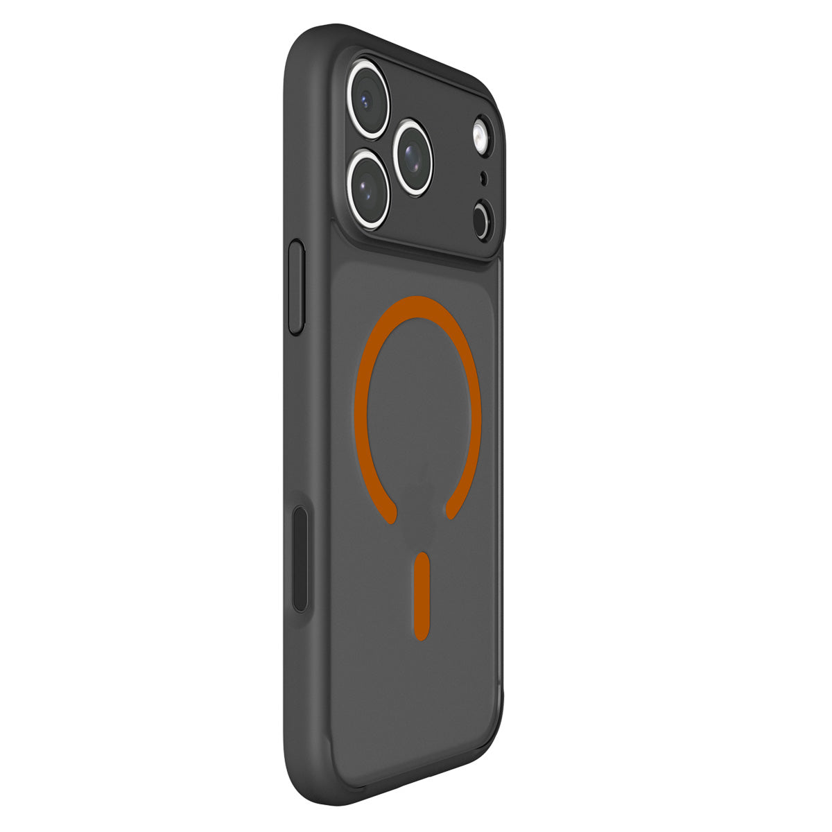 Handyhülle für iPhone 18 Pro Max, Spigen Ultra Hybrid Mag mit MagSafe, Durchscheinend-Schwarz-Orange (12/16)