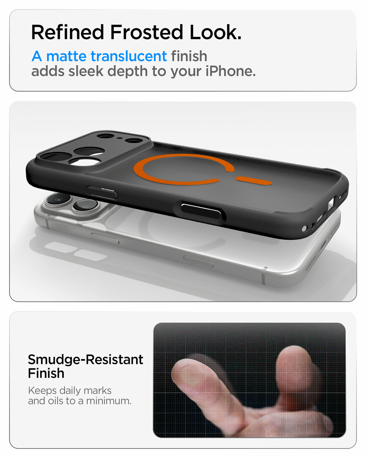 Handyhülle für iPhone 18 Pro Max, Spigen Ultra Hybrid Mag mit MagSafe, Durchscheinend-Schwarz-Orange (15/16)