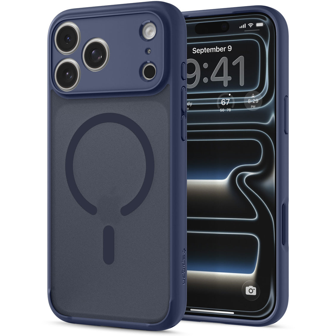Handyhülle für iPhone 18 Pro Max, Spigen Ultra Hybrid Mag mit MagSafe, Durchscheinend-Blau (9/16)